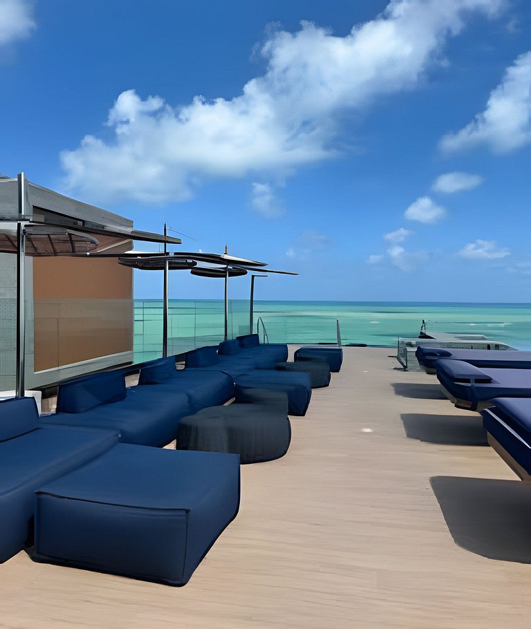 Apartamentos Beira Mar Pajuçara com vista para o mar Varanda