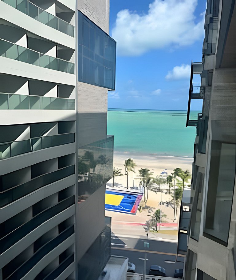 Apartamentos Beira Mar Pajuçara com vista para o mar Varanda