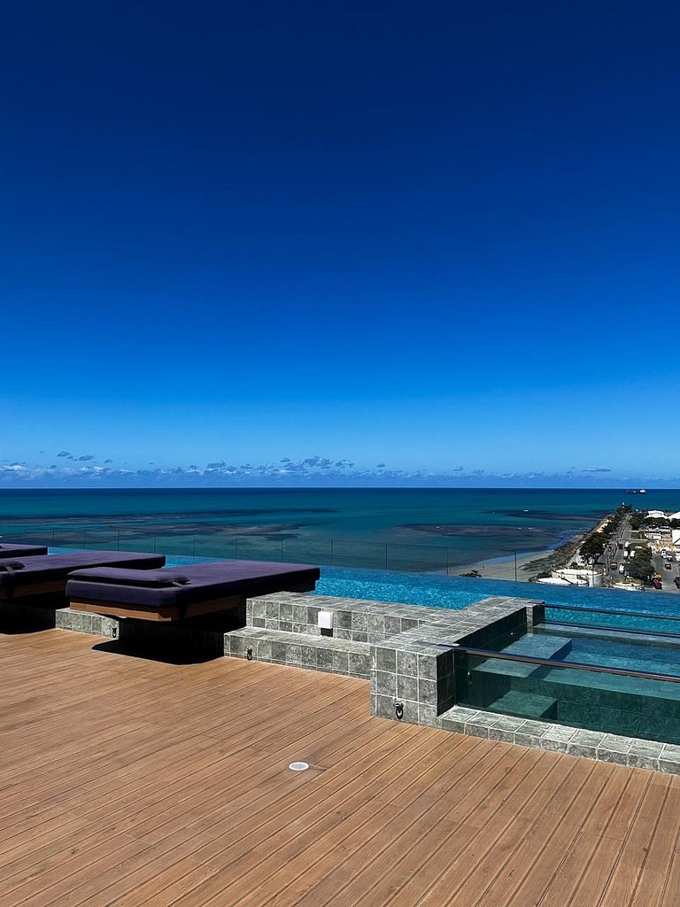 Apartamentos Beira Mar Pajuçara com vista para o mar Varanda