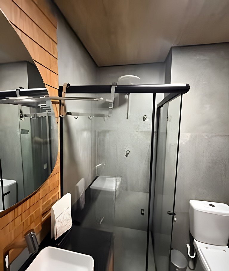 Beira-mar com varanda e recepção 24h- Pajuçara