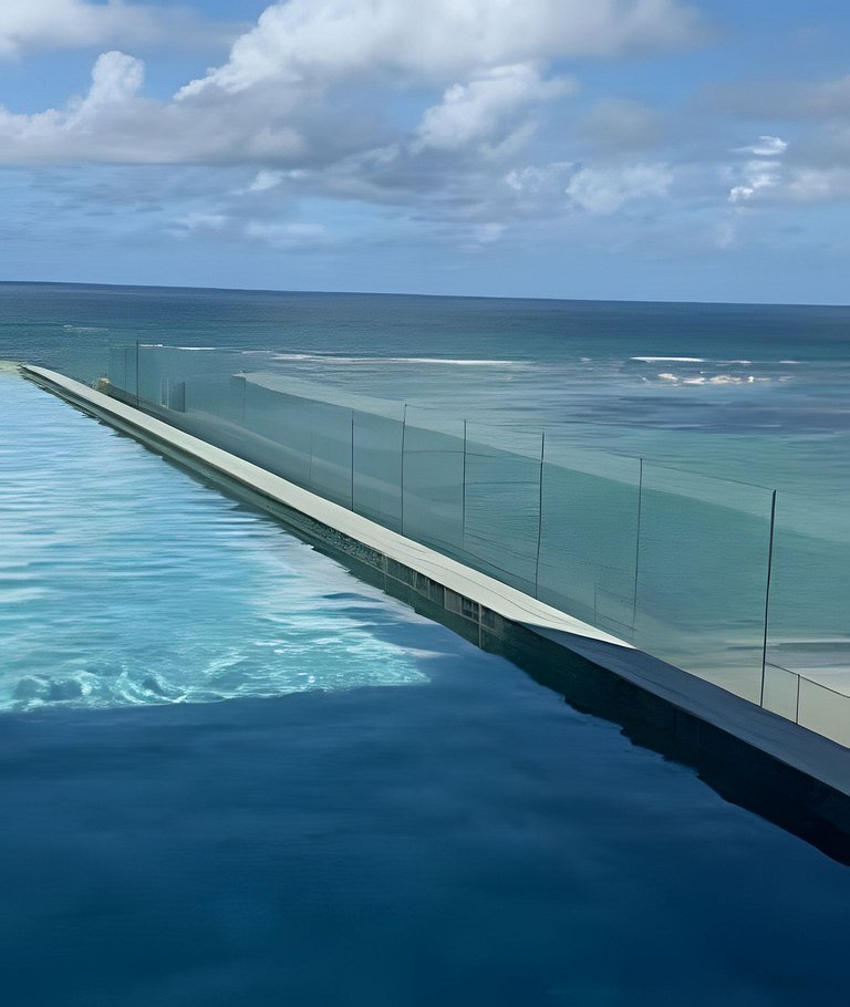 Beira-mar com varanda e recepção 24h- Pajuçara